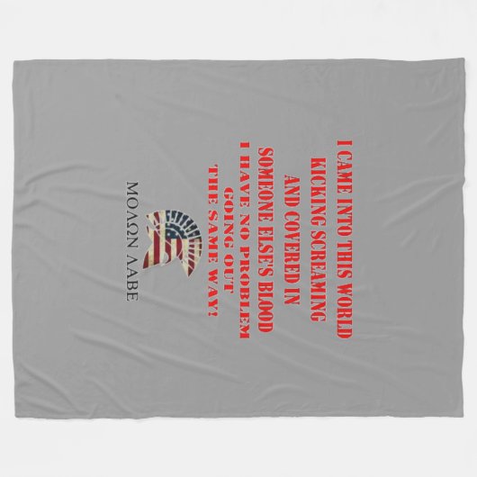 MOLON LABE FLEECE DEKEN (Voorkant (Horizontaal))