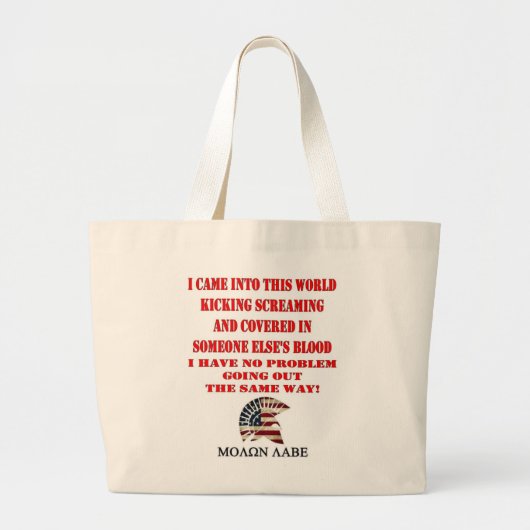 MOLON LABE GROTE TOTE BAG (Voorkant)