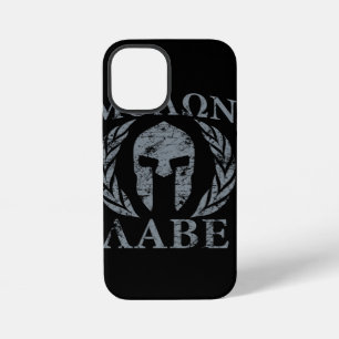 Molon Labe Grunge Spartaanse Helm iPhone 12 Mini Hoesje