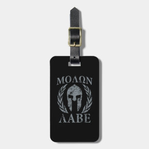 Molon Labe Grunge Spartan Armor Bagagelabel