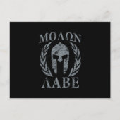 Molon Labe Grunge Spartan Armor Briefkaart (Voorkant)