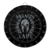 Molon Labe Grunge Spartan Armor Dartbord (Voorkant)