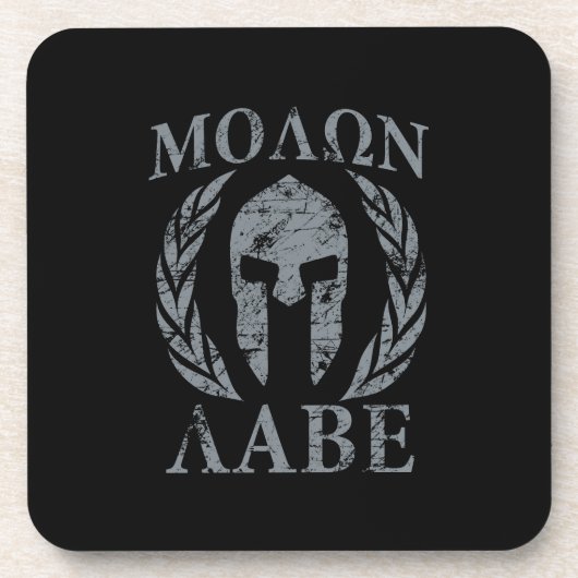 Molon Labe Grunge Spartan Armor Drankjes Onderzetter (Voorkant)
