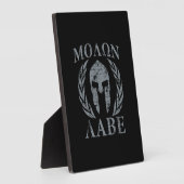 Molon Labe Grunge Spartan Armor Fotoplaat (Zijkant)