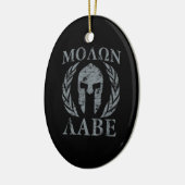 Molon Labe Grunge Spartan Armor Keramisch Ornament (Links)