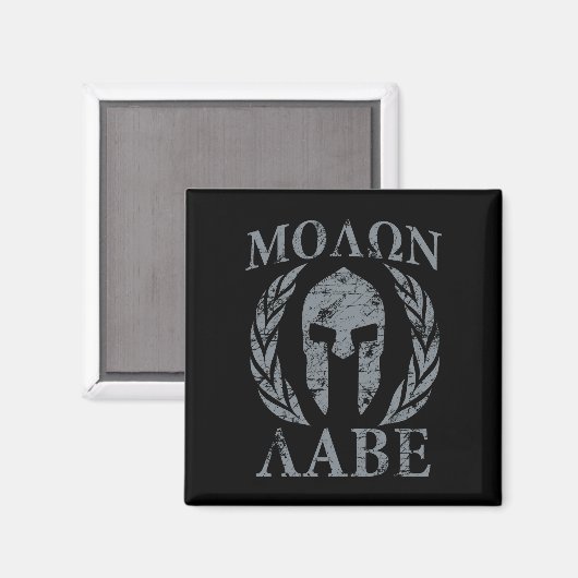 Molon Labe Grunge Spartan Armor Magneet (Voorkant / Achterkant)