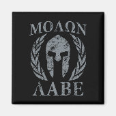 Molon Labe Grunge Spartan Armor Magneet (Voorkant)