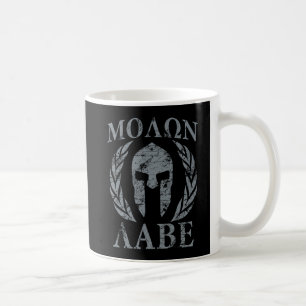 Molon Labe Grunge Spartan Helmet Koffiemok