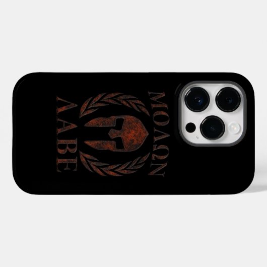 Molon Labe Iron Warrior Laurels Case-Mate iPhone Case (Achterkant (horizontaal))