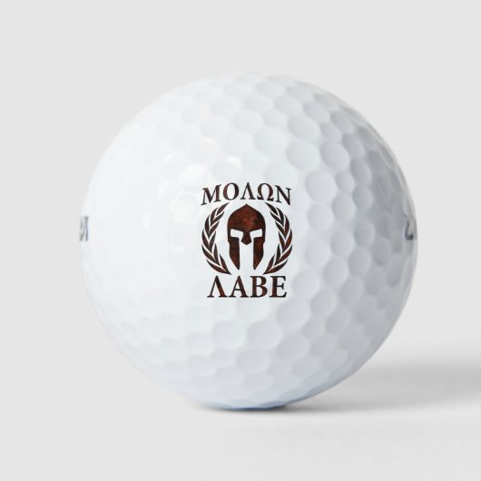 Molon Labe Iron Warrior Laurels Golfballen (Voorkant)