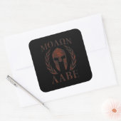 Molon Labe Iron Warrior Laurels Vierkante Sticker (Envelop)