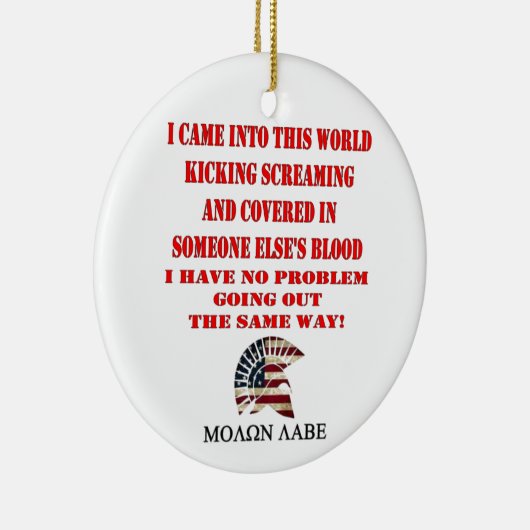 MOLON LABE KERAMISCH ORNAMENT (Rechts)
