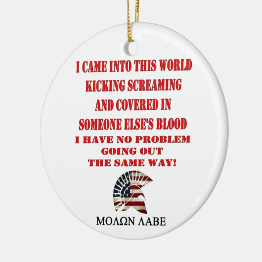 MOLON LABE KERAMISCH ORNAMENT (Links)