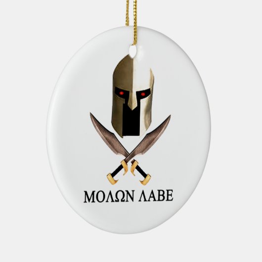 MOLON LABE KERAMISCH ORNAMENT (Rechts)