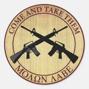 Molon Labe (kom en neem ze mee) Ronde Sticker