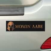 Molon Labe (Kom en pak het) Bumpersticker (Op auto)