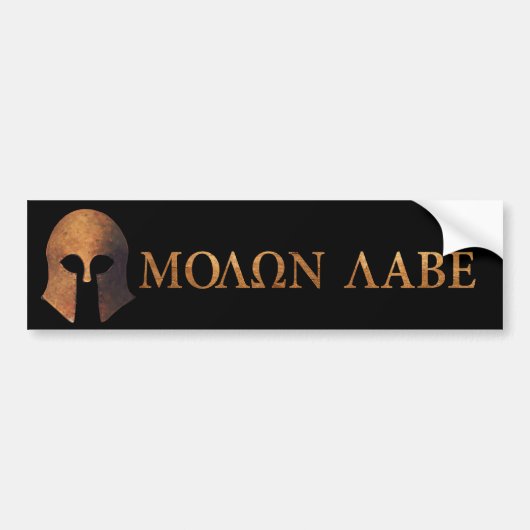 Molon Labe (Kom en pak het) Bumpersticker (Voorkant)