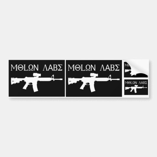 Molon Labe - Kom maar mee Bumpersticker (Voorkant)