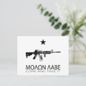 Molon Labe - kom mee Briefkaart (Staand voorkant)