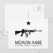 Molon Labe - kom mee Briefkaart (Voorkant / Achterkant)