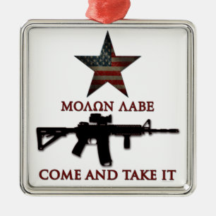 Molon Labe - kom mee Metalen Ornament