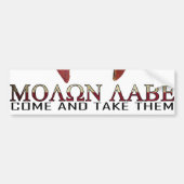 Molon Labe - Kom mee naar de VS Spartan Bumpersticker (Voorkant)