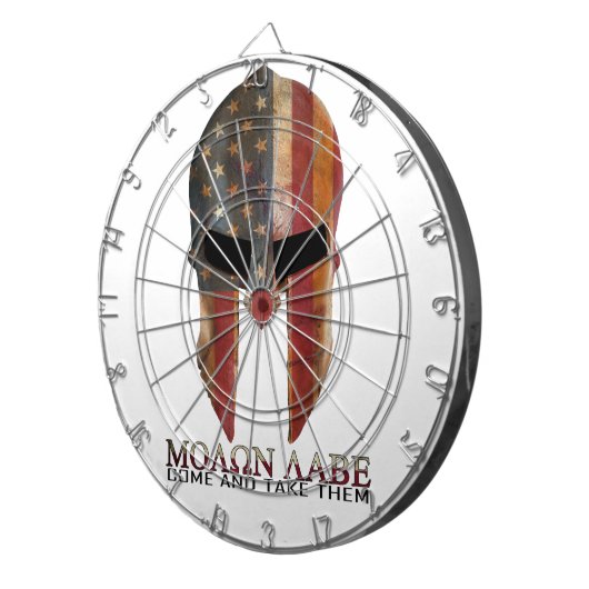 Molon Labe - Kom mee naar de VS Spartan Dartbord (Voorkant Rechts)