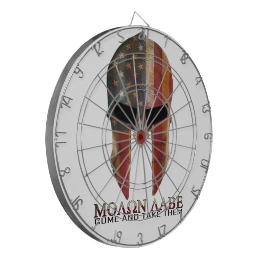Molon Labe - Kom mee naar de VS Spartan Dartbord (Voorkant Links)