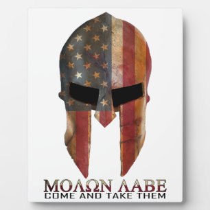 Molon Labe - Kom mee naar de VS Spartan Fotoplaat