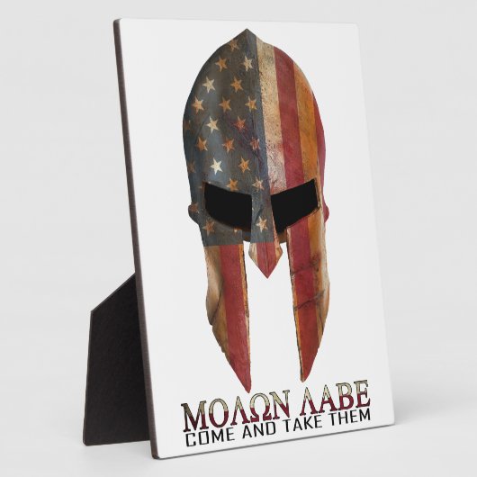 Molon Labe - Kom mee naar de VS Spartan Fotoplaat (Zijkant)