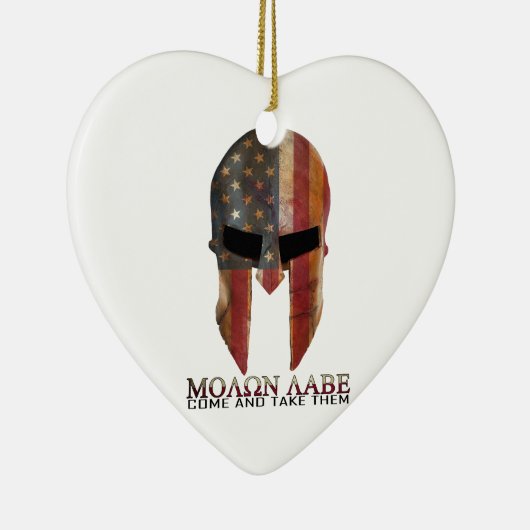 Molon Labe - Kom mee naar de VS Spartan Keramisch Ornament (Rechts)