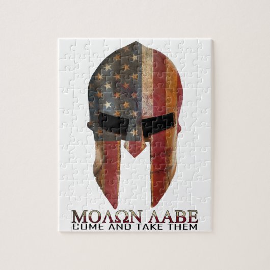 Molon Labe - Kom mee naar de VS Spartan Legpuzzel (Verticaal)