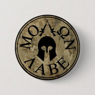 Molon Labe, kom ze halen Ronde Button 5,7 Cm