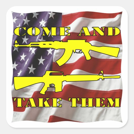 Molon Labe komt ze halen Vierkante Sticker (Voorkant)