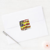 Molon Labe komt ze halen Vierkante Sticker (Envelop)