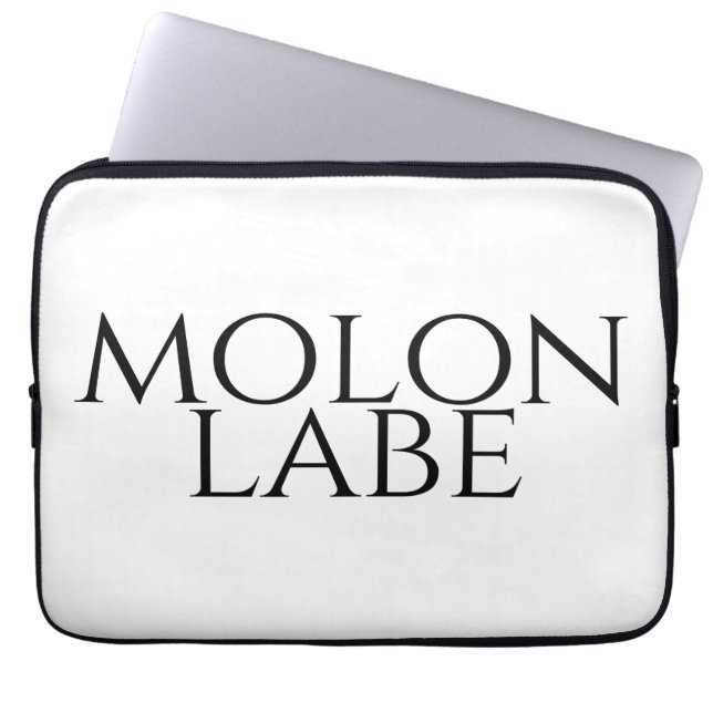Molon Labe Laptop Sleeve (Voorkant)