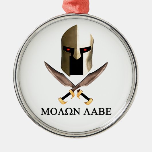 MOLON LABE METALEN ORNAMENT (Voorkant)