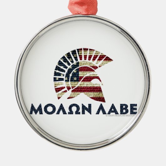 Molon Labe. Metalen Ornament (Voorkant)