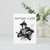 Molon Labe Minuteman Briefkaart (Staand voorkant)