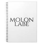Molon Labe Notitieboek (Voorkant)