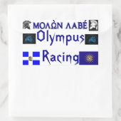 Molon Labe Olympus Racing Ticket Rechthoekige Sticker (Tas)