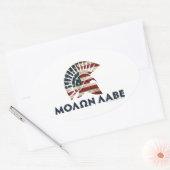 Molon Labe. Ovale Sticker (Envelop)