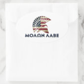 Molon Labe. Ovale Sticker (Tas)