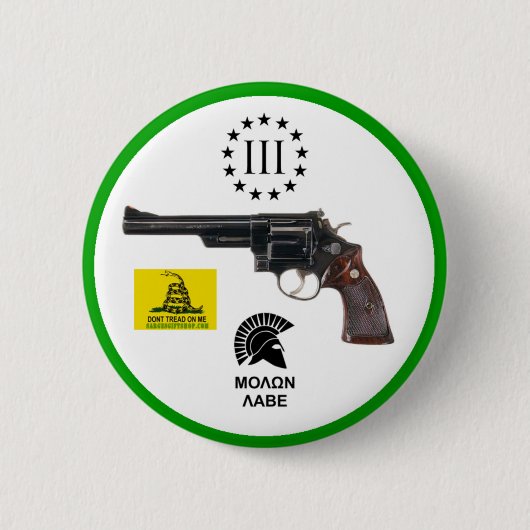 MOLON LABE RONDE BUTTON 5,7 CM (Voorkant)
