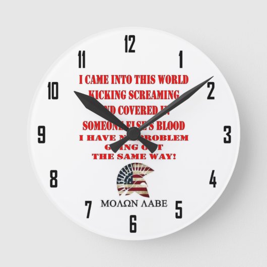 MOLON LABE RONDE KLOK (Voorkant)