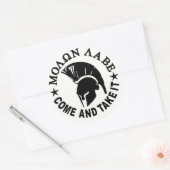 Molon Labe Ronde Sticker (Envelop)