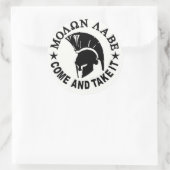 Molon Labe Ronde Sticker (Tas)