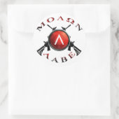 molon labe spartaans schild ronde sticker (Tas)