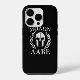 Molon Labe Spartaanse Helm Lauwerbladeren iPhone 14 Plus Hoesje