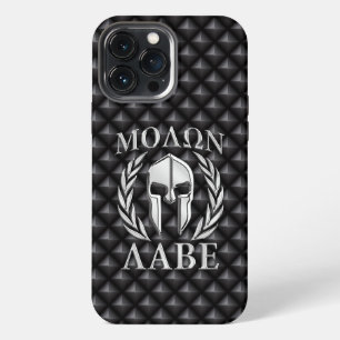 Molon Labe Spartaanse Helm Lauwerbladeren iPhone 13 Pro Max Hoesje